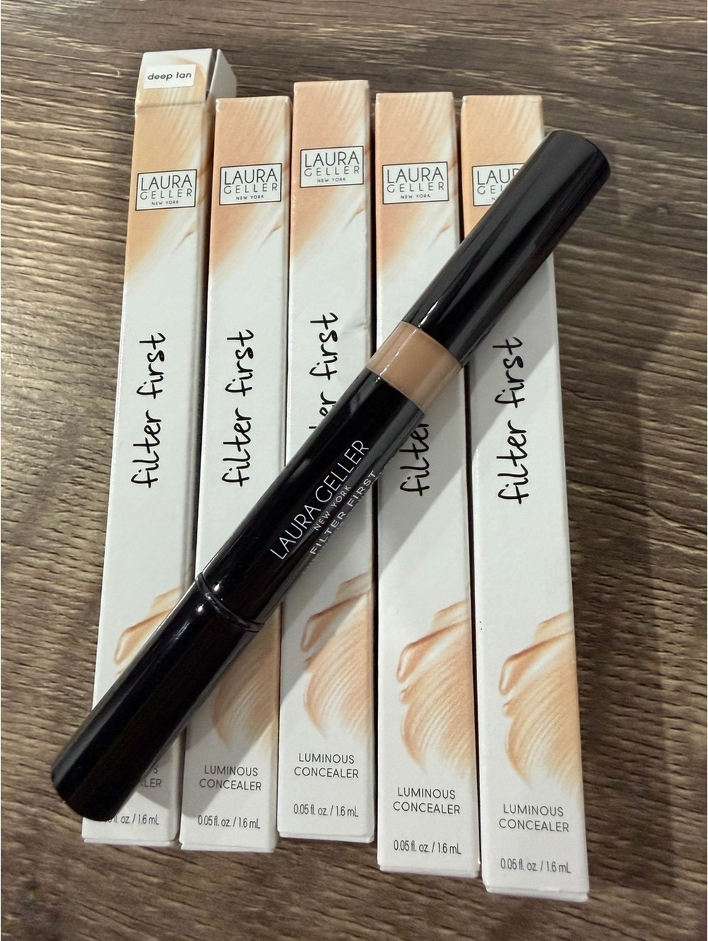 5 x Laura Geller Filter First Luminous Concealer in Deep Tan NEW